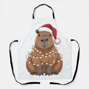 Tablier Capybara Noël Correspondant Drôle de Père Noël