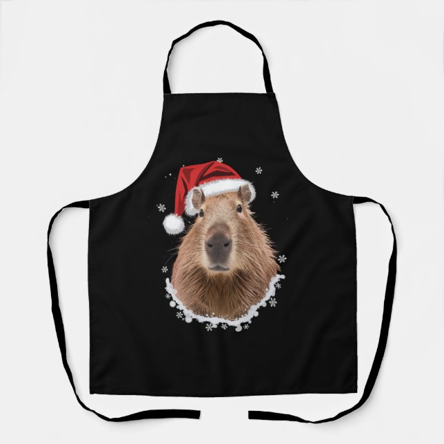 Tablier Capybara Noël drôle  (Recto)