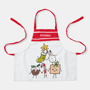 Tablier Caractères de Noël personnalisés