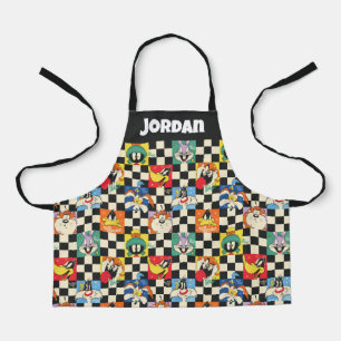 Tablier Caractères LOONEY TUNES™ sur Checker noir et blanc