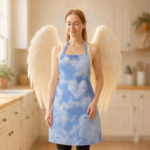 Cardiaque Ciel Photo Texture Pastel Bleu & Blanc