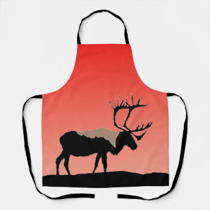 Tablier Caribou au coucher du soleil - Art original sur la