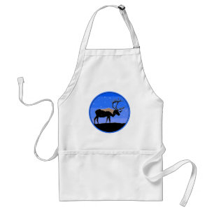Tablier Caribou en hiver - Art original de la faune