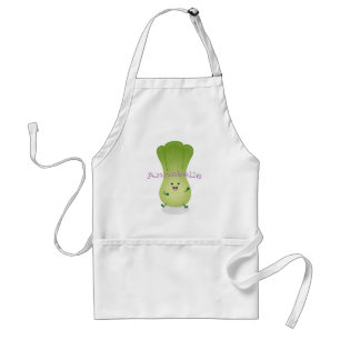 Tablier Caricature de bok choy jote happy