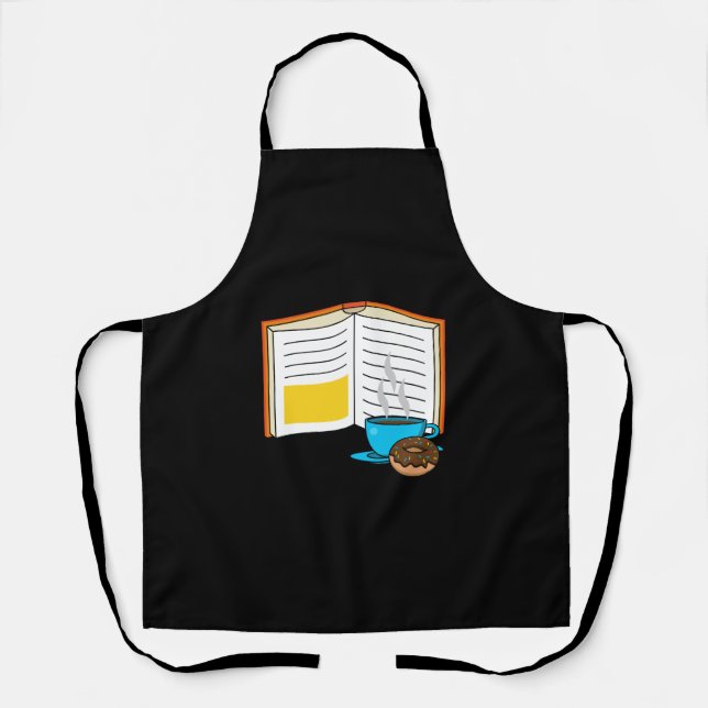 Tablier Caricature de café et de beignets (Recto)