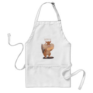 Tablier Caricature de chipmunk à grosses joues mignonnes