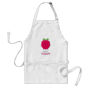 Tablier Caricature de framboise très heureuse