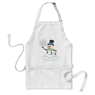 Tablier Caricature de Noël Snowman Holiday