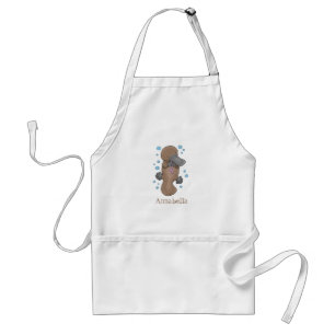 Tablier Caricature de platypus bébé très heureuse