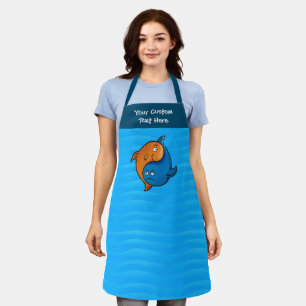 Tablier Caricature de poisson Yin Yang