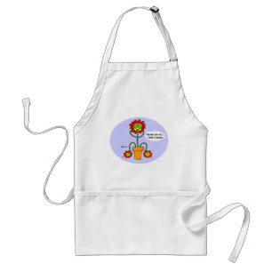 Tablier Caricature Lady Gardeners Apron Funny Twin Flowers
