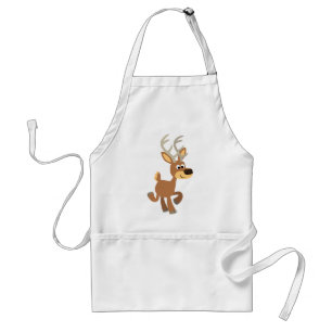 Tablier Caricature mignonne Trotting Deer Apron