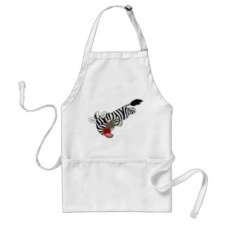 Tablier Caricature sur le carré Zebra Apron