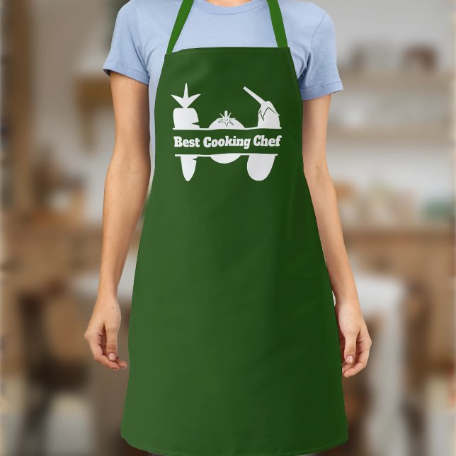 Tablier Carotte, Tomate & Aubergine Monogramme Divisé (Carrot, Tomato & Eggplant Split Monogram Apron)