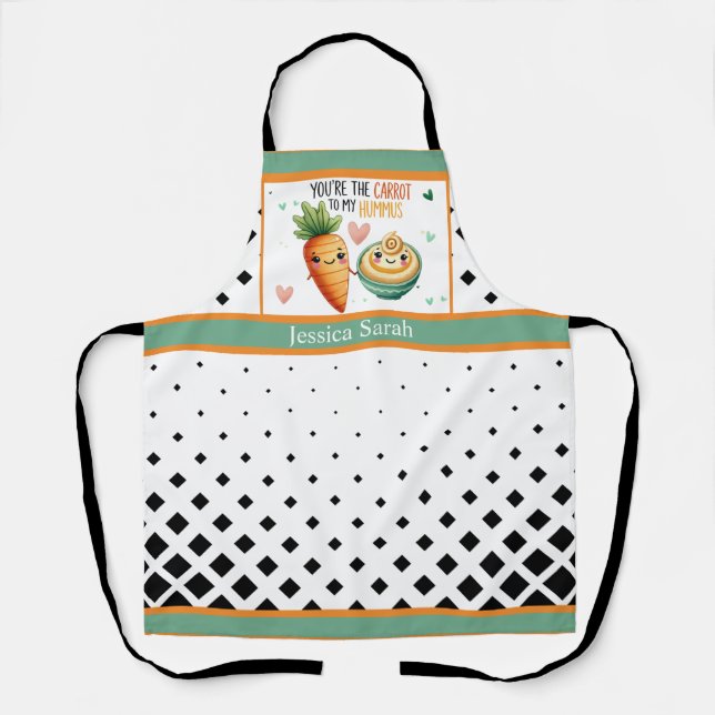 Tablier Carottes et Hummus de Cute Kawaii (Recto)