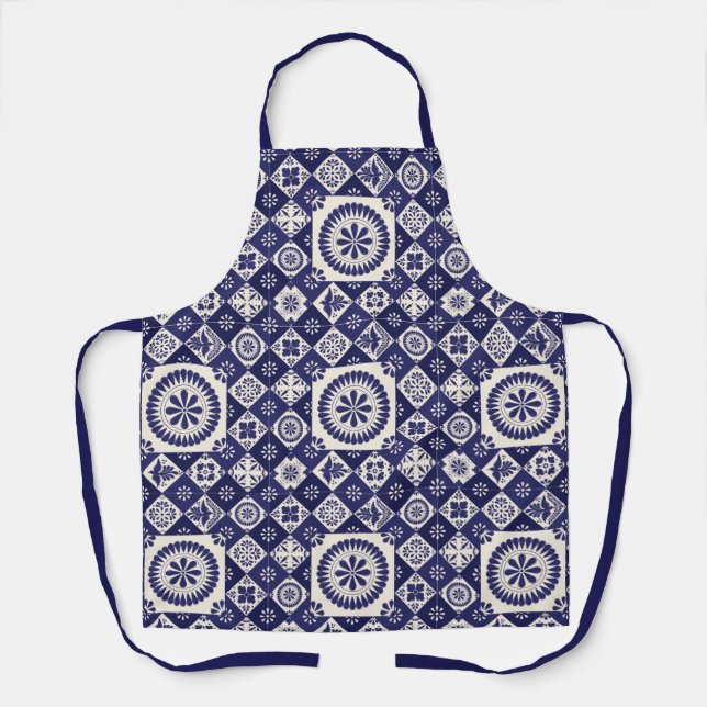 Tablier Carreau bleu de Talavera (Recto)