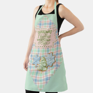 Tablier Carreaux Bleus Verts et Roses  La cuisine de grand