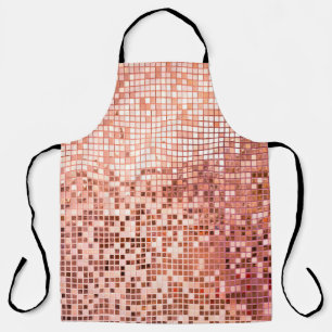 Tablier Carreaux de mosaïque carré rose rosé