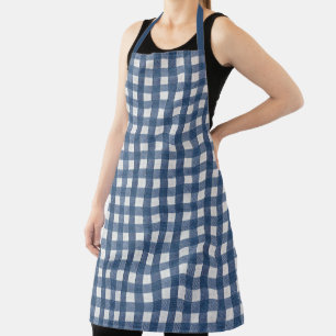 Tablier Carreaux Gingham Bleu et Blanc