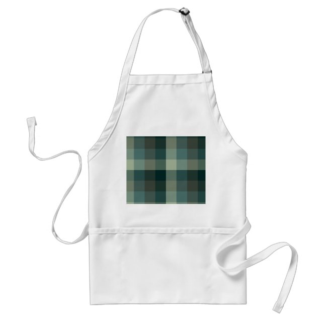 Tablier Carreaux Vichy Vert Design  (Devant)