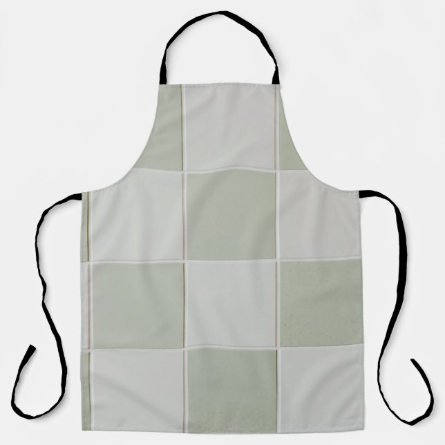 Tablier Carrelage gris et blanc (Recto)