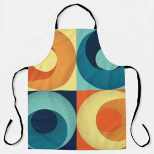 Tablier Carrés et cercles rétro : Motif des années 60
