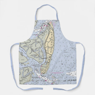 Tablier Carte ancienne de l'île Jekyll Géorgie