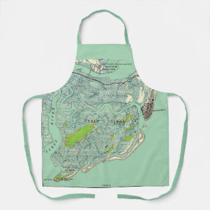 Tablier Carte ancienne de l'île Tybee Géorgie