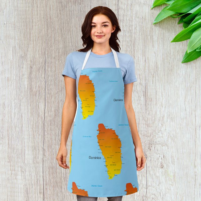 Tablier Carte De La Dominique (Créateur téléchargé)