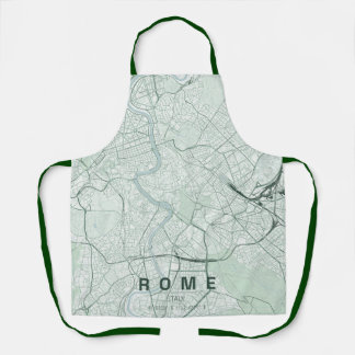 Tablier Carte de Rome Italie Design Minimaliste