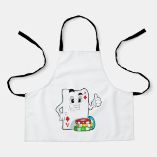 Tablier Carte Poker avec jetons Poker