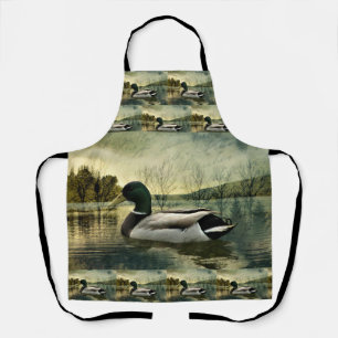 Tablier Carte postale Patinée vintage Mallard Duck