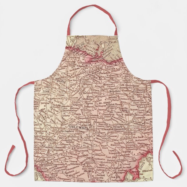 Tablier Carte routière de l'Ohio Apron (Recto)