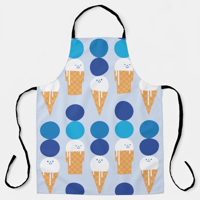 Tablier Cartoon crème glacée mignonne design motif sans co (Recto)