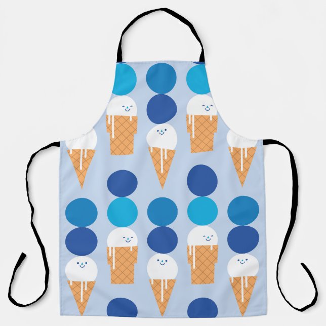 Tablier Cartoon crème glacée sans couture Vintage (Recto)