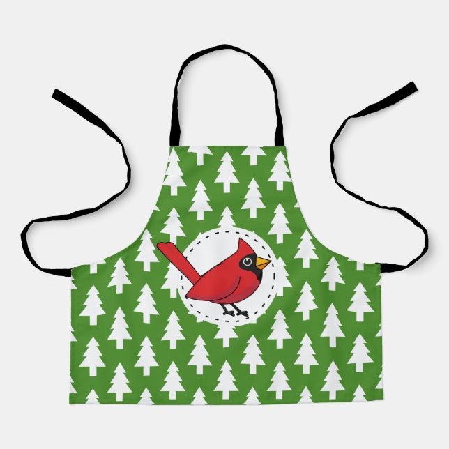 Tablier Cartoon Red Cardinal (Recto)