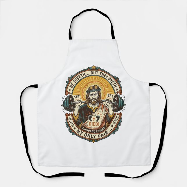 Tablier Casque Jésus Mort Ensemble Milieu Silencieux Entra (Recto)