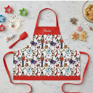 Tablier Casse-Noisette Rouge et Blanc Ballet Enfants de No