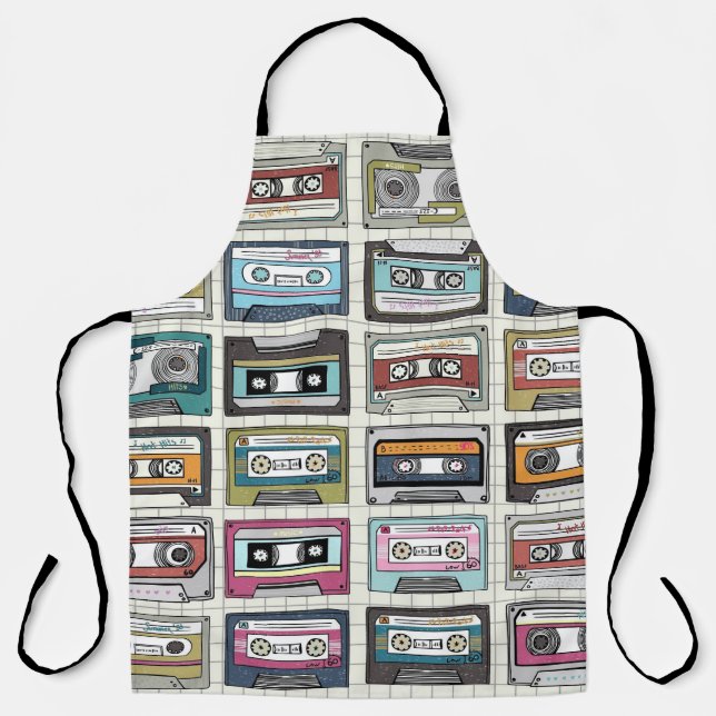 Tablier Cassette de musique rétro : Icône nostalgique (Recto)