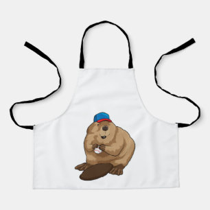 Tablier Castor au baseball avec baseball