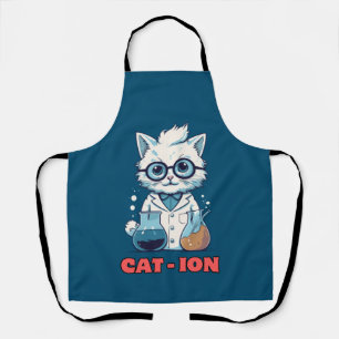 Tablier CAT - ION Chimie chat, laboratoire, cadeau présent