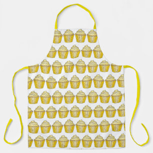 Tablier Câteau de citron jaune crème à beurre givré