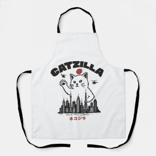Tablier Catzilla - Drôle Chat Godzilla Parodie
