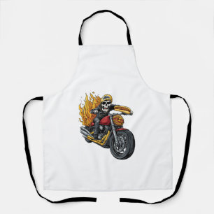 Tablier Cavalier de Hot Dog � Crâne de Motard Drôle