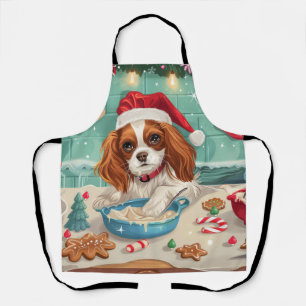 Tablier Cavalier King Charles Spaniel Baking Noël
