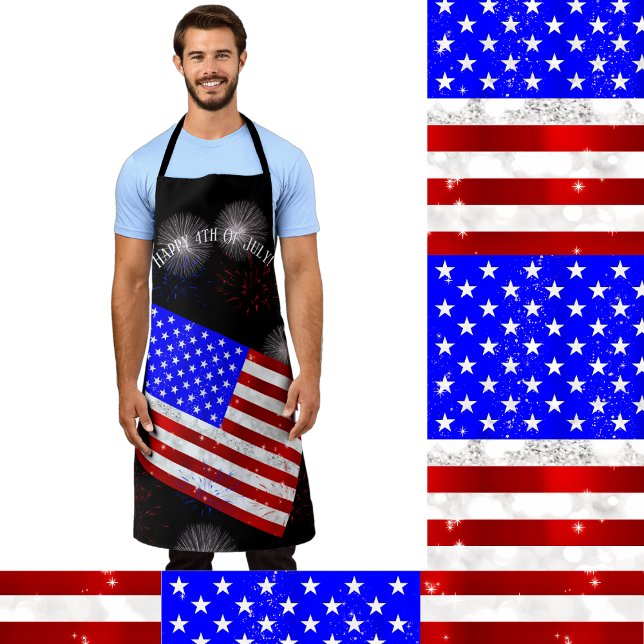Tablier Célébration du 4 juillet - Drapeau des États-Unis (Créateur téléchargé)
