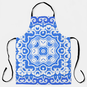 Tablier Céramique d'azulejo portugaise antique. Vintage co