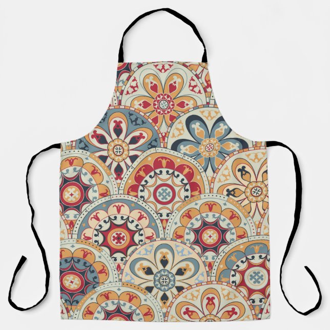 Tablier Cercles Abstraits : Papier peint couleur tendance (Recto)