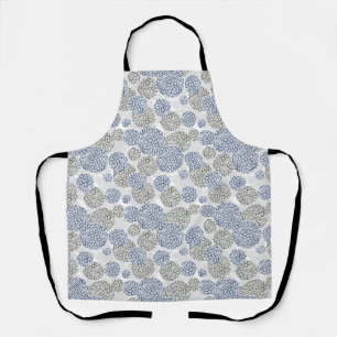 Tablier Cercles avec imprimé léopard gris et bleu