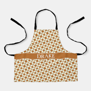 Tablier Cercles Beige Orange Motif minimaliste